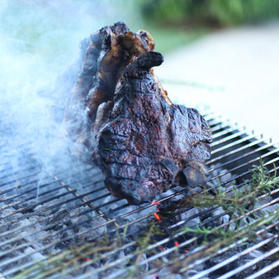 Bistecca alla Fiorentina on charcoal