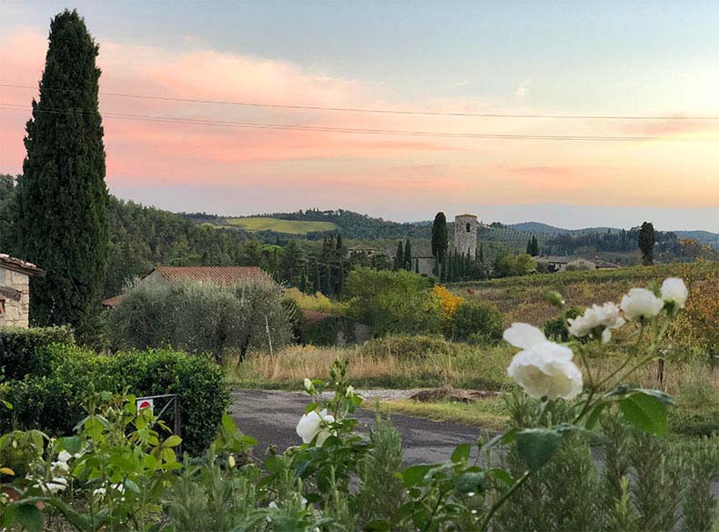 Sunrise over Gaiole in Chianti