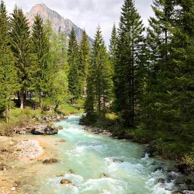 A mountain stream in the Dolomites