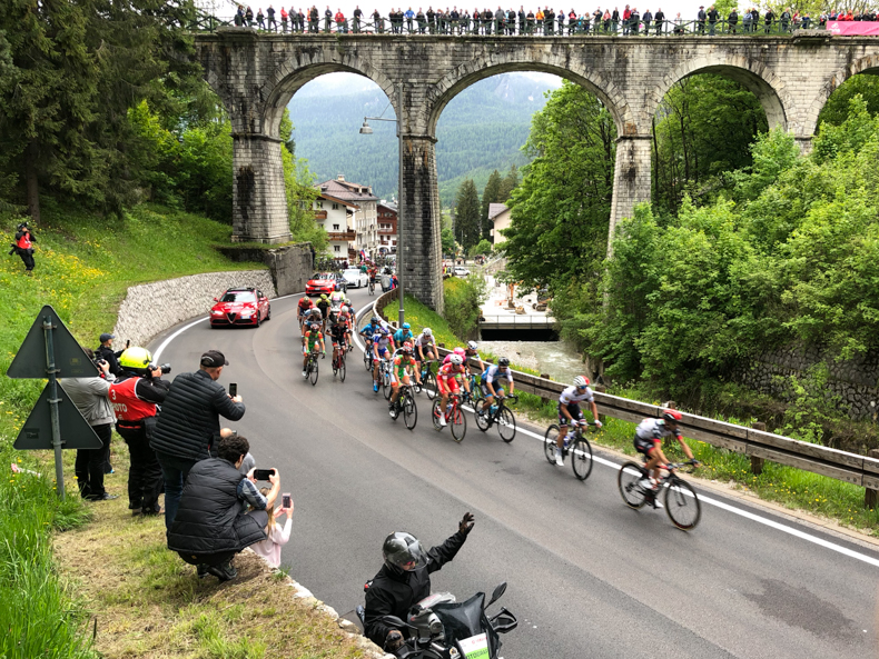 Watching the Giro d'Italia in Cortina d'Ampezzo