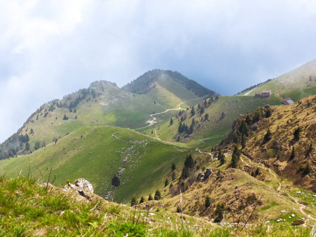 The landscape at the top of Monte Grappa Italy