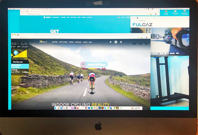 a computer screen with cycling apps