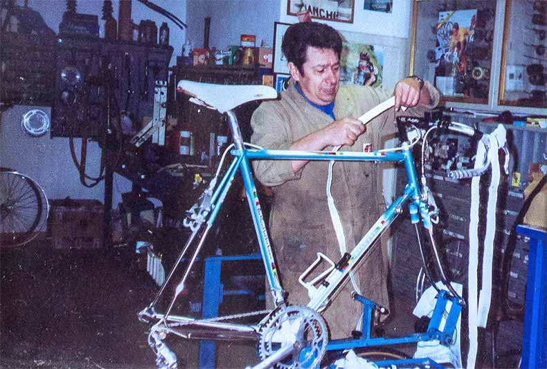 Paletti in his workshop