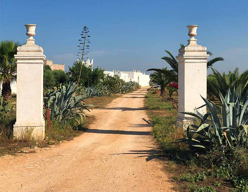 The entrance to a masseria in Puglia