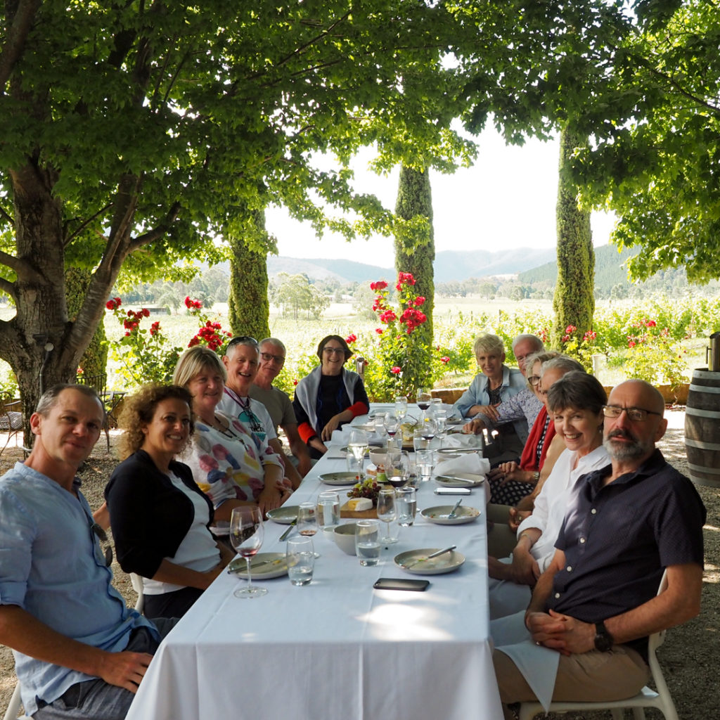 A long lunch at one table