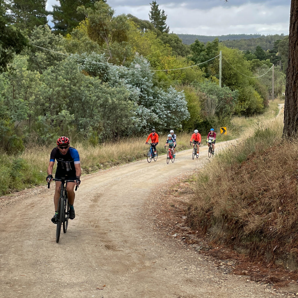 Riding on gravel around Daylesford