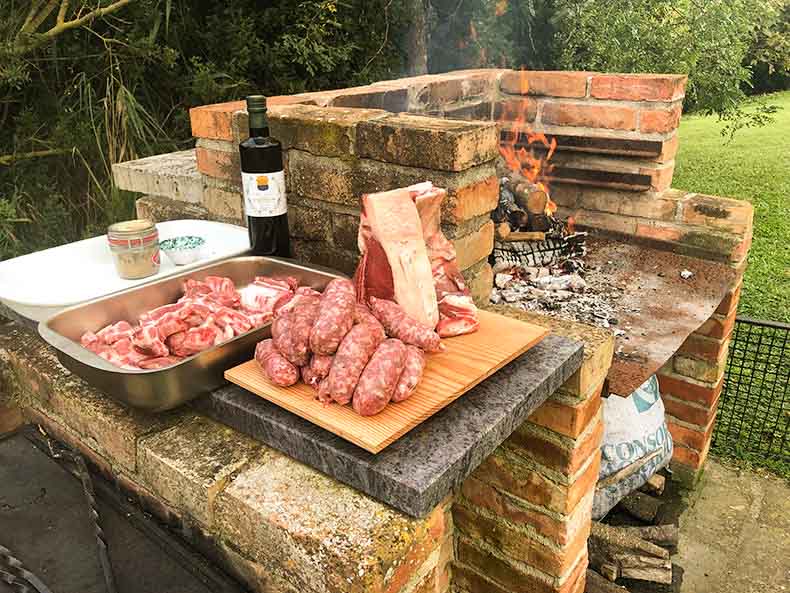 A Tuscan BBQ cooked on charcoal