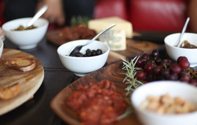 bowls of mixed antipasto