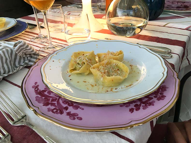 pasta on an elegant plate