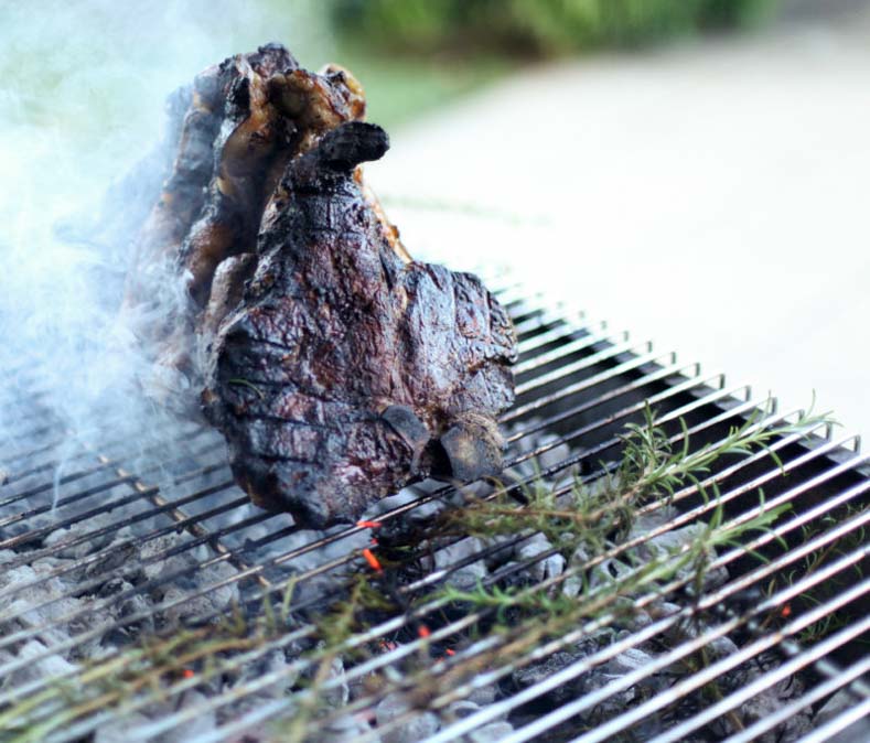 Bistecca Fiorentina on charcoal