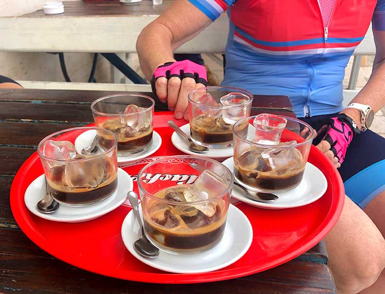 A tray of Caffe Leccese