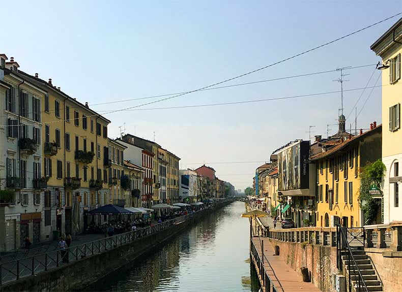 The canal in Navigli Milan