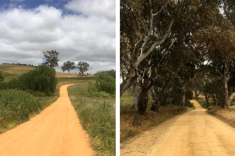 a gravel road near Daylesford