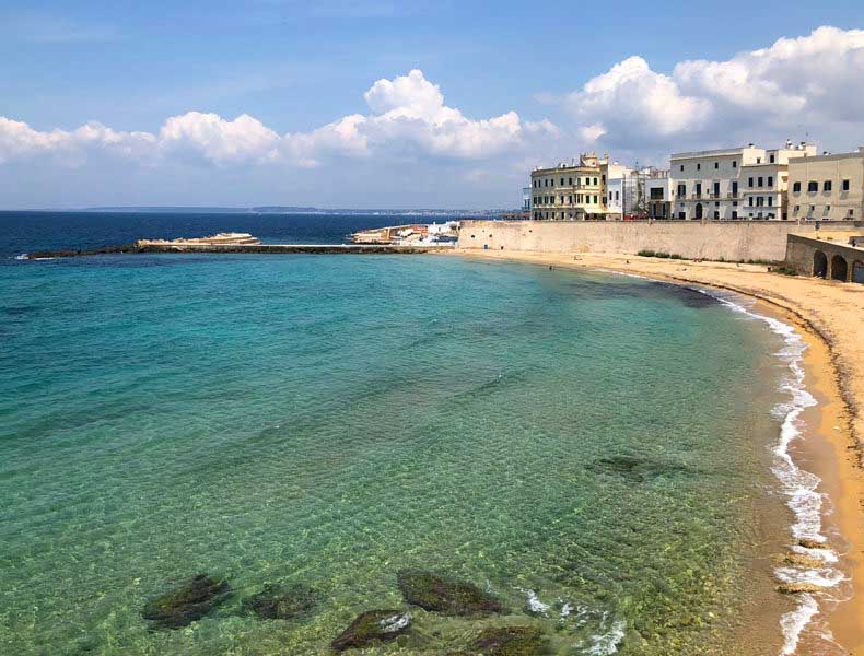 the beach at Gallipoli Italy