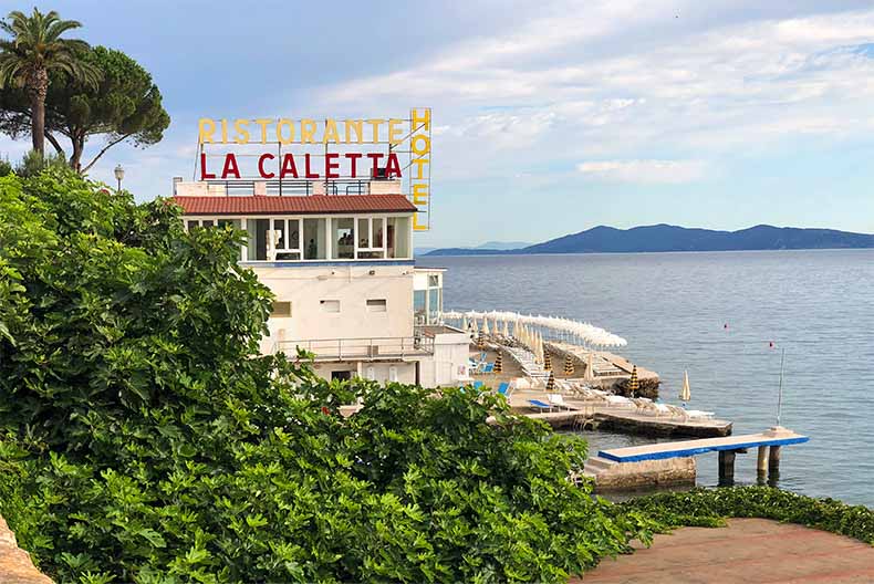 a hotel on the coast of Tuscany