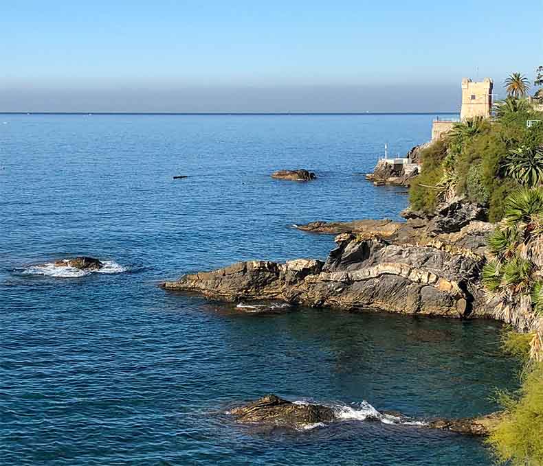 The coastline of Liguria