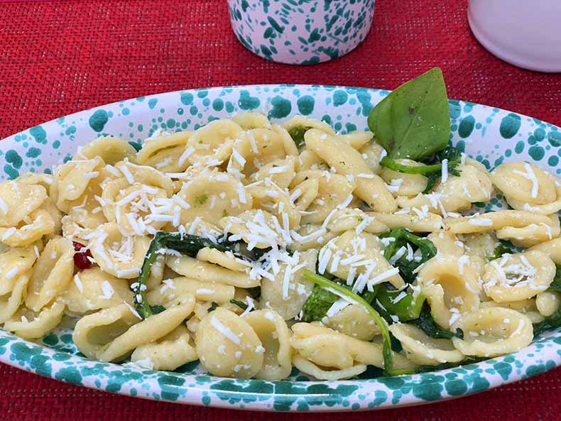 orecchiette with basil and tomato