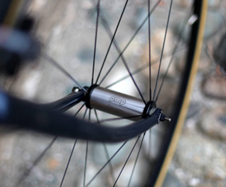 a close up of a bicycle wheel and hub