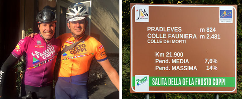two cyclists and the Colle Fauniera sigbn
