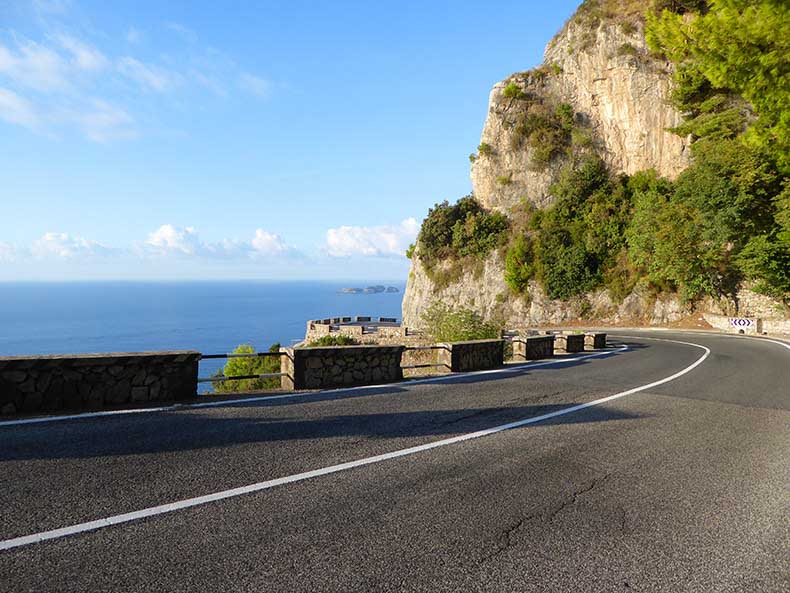 The beautiful roads that winds around the Amalfi Coast