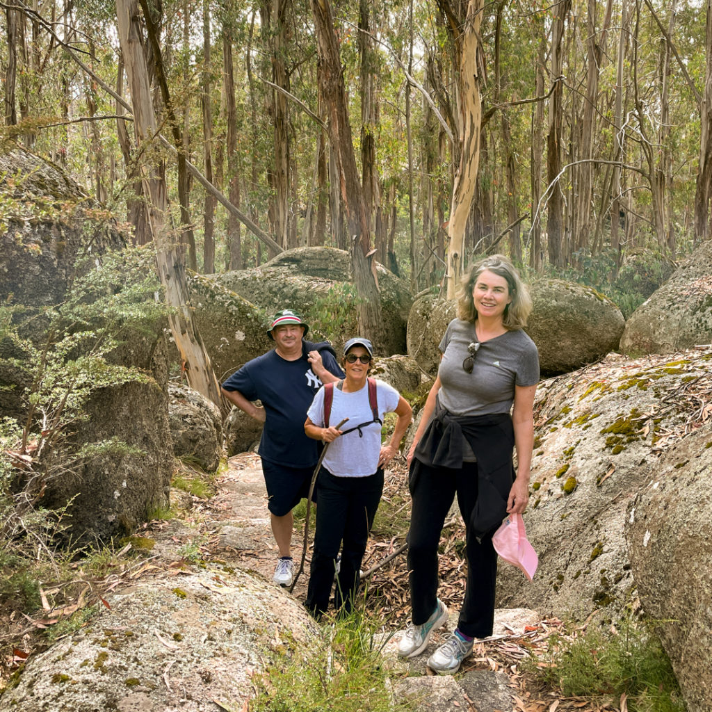 Hikers at the top of mt Buffalo