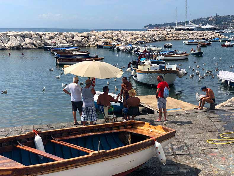 The harbour and esplanade of Naples