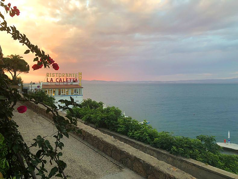 the Tuscan Coastline at Sunset