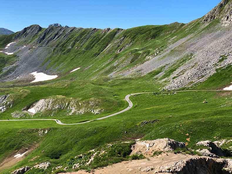 A road descending from Colle Fauniera