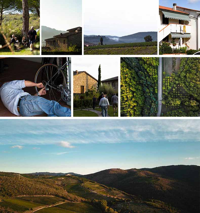 A collage of the Tuscan landscape