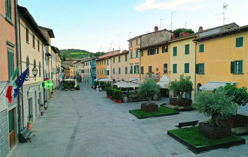 The Piazza of Gaiole in Chianti