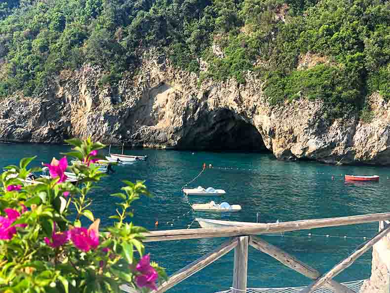 The water on the Amalfi Coast