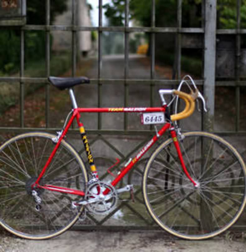 A vintage steel bicycle