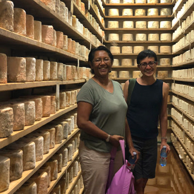 Non riding partners on a cheese tour in Piemonte