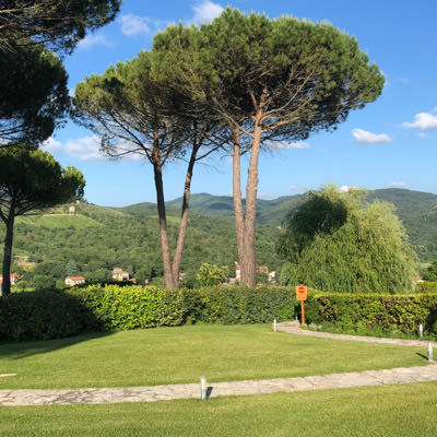 The gardens of our Tuscan accommodation
