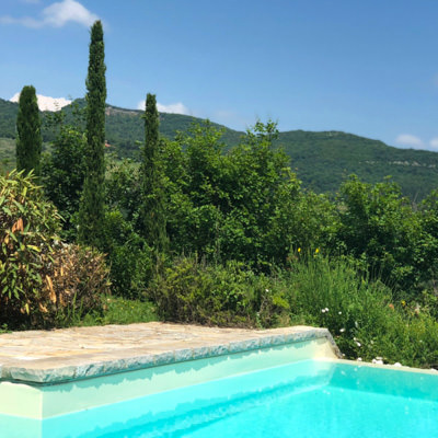 A pool in the tuscan countryside