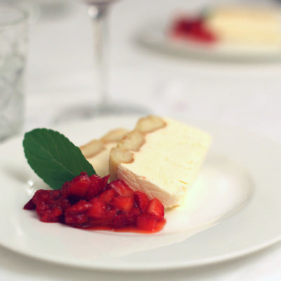 Cassata with strawberries