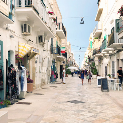 The streets of Polignano a Mare