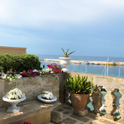 The sea view from the terrace