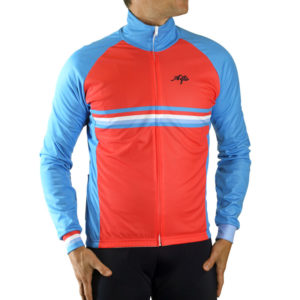 a man wearing a windproof cycling jacket
