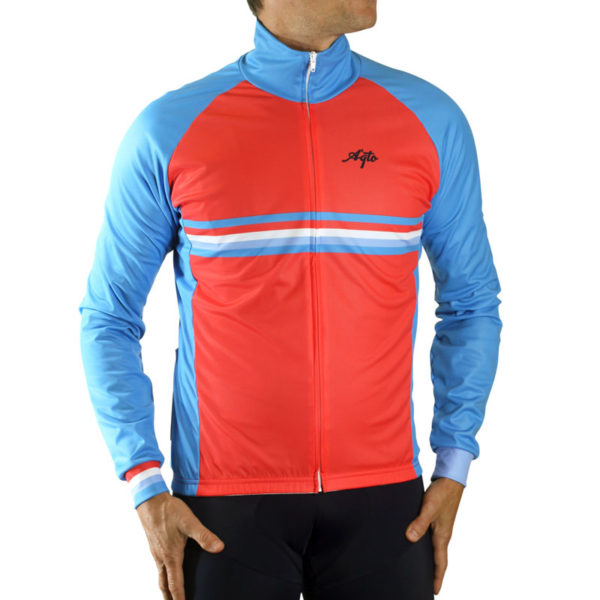 a man wearing a windproof cycling jacket