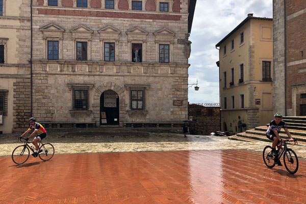 Two riders in Montepulciano