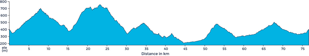 A ride profile of a ride to Greve in Chianti