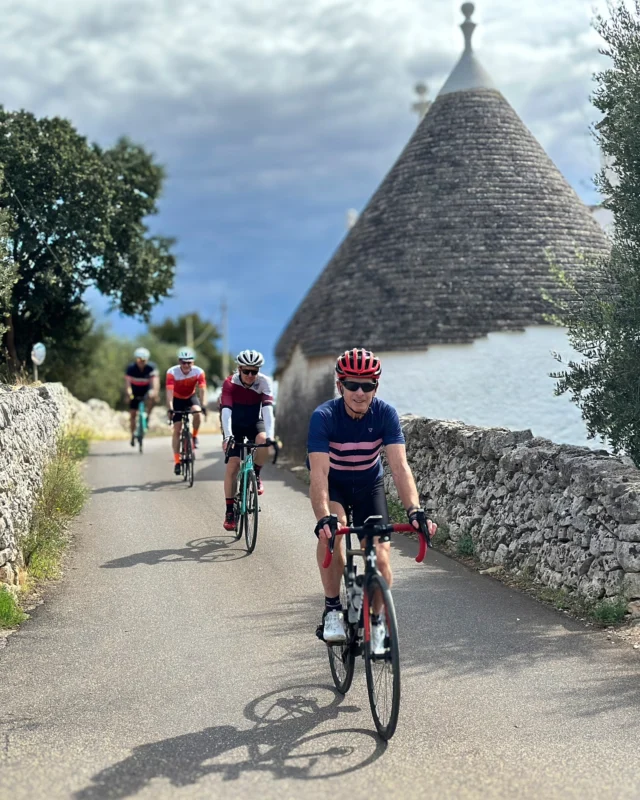 Puglia is the ultimate adventure for recreational cyclists who want an active riding challenge, and who also want to experience the culture and diversity of this still very authentic region, both on and off the bike - through olive groves, along coastal roads and by meandering on the back roads, our riding experience in Puglia is a true adventure.

Off the bike, the experience is special - from the various styles of luxurious accommodation in which we stay and have the chance to relax in, to enjoying a daily dose of the cucina povera and its focus on simple, amazing locally grown produce, Puglia is a true southern Italian holiday - and one that is not to be missed.

If you’re still considering your trip options for this year and would like to join us in Puglia from 19th to 26th September 2025, we have had 3 spots become available. For more information click the link in our bio.
