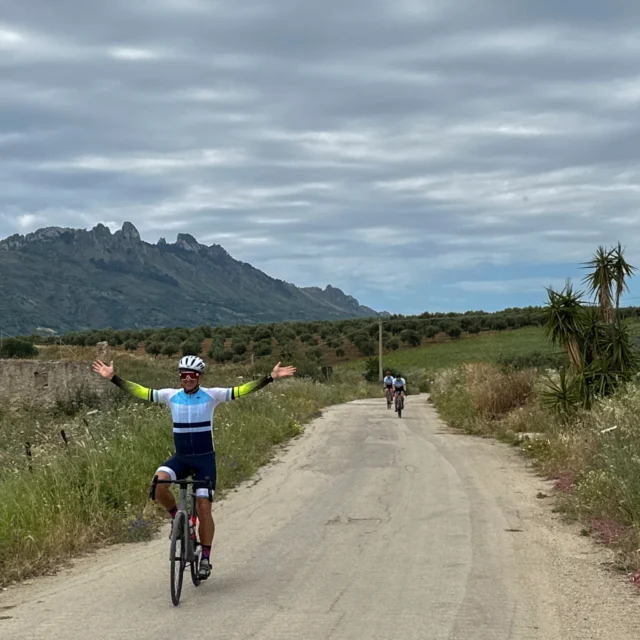 We said Grazie to Aeolus, the God of Wind, for a sensational day in the undulating Sicilian country side as we rolled towards the Valley of the Temples, with a strong tail wind the whole way.